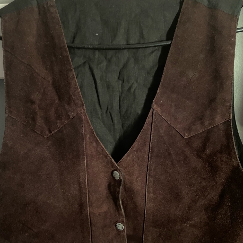 Brown Suede Vest - Picture 2 of 4